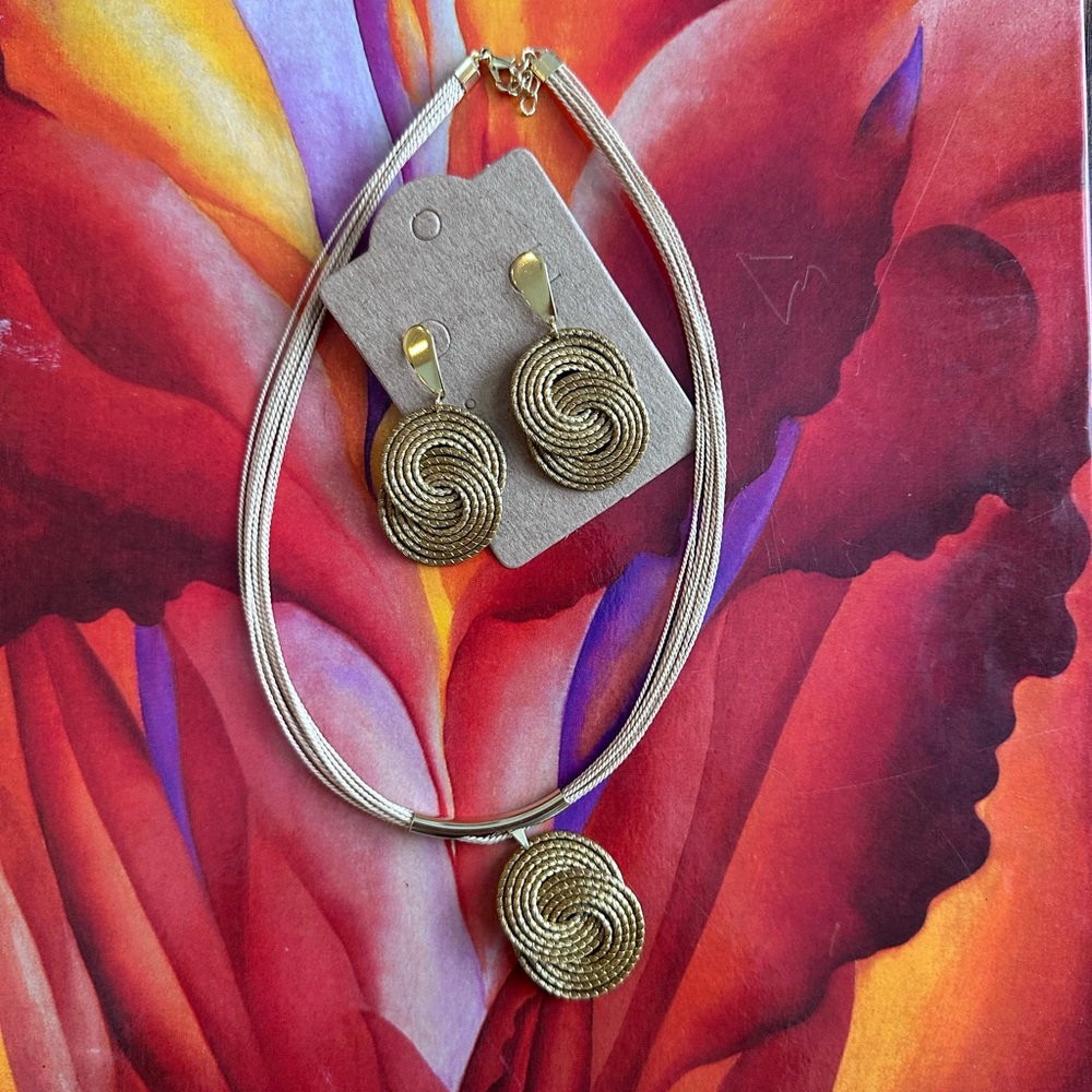 Boho Necklace & Earrings Set, Made in Brazil with Natural Materials